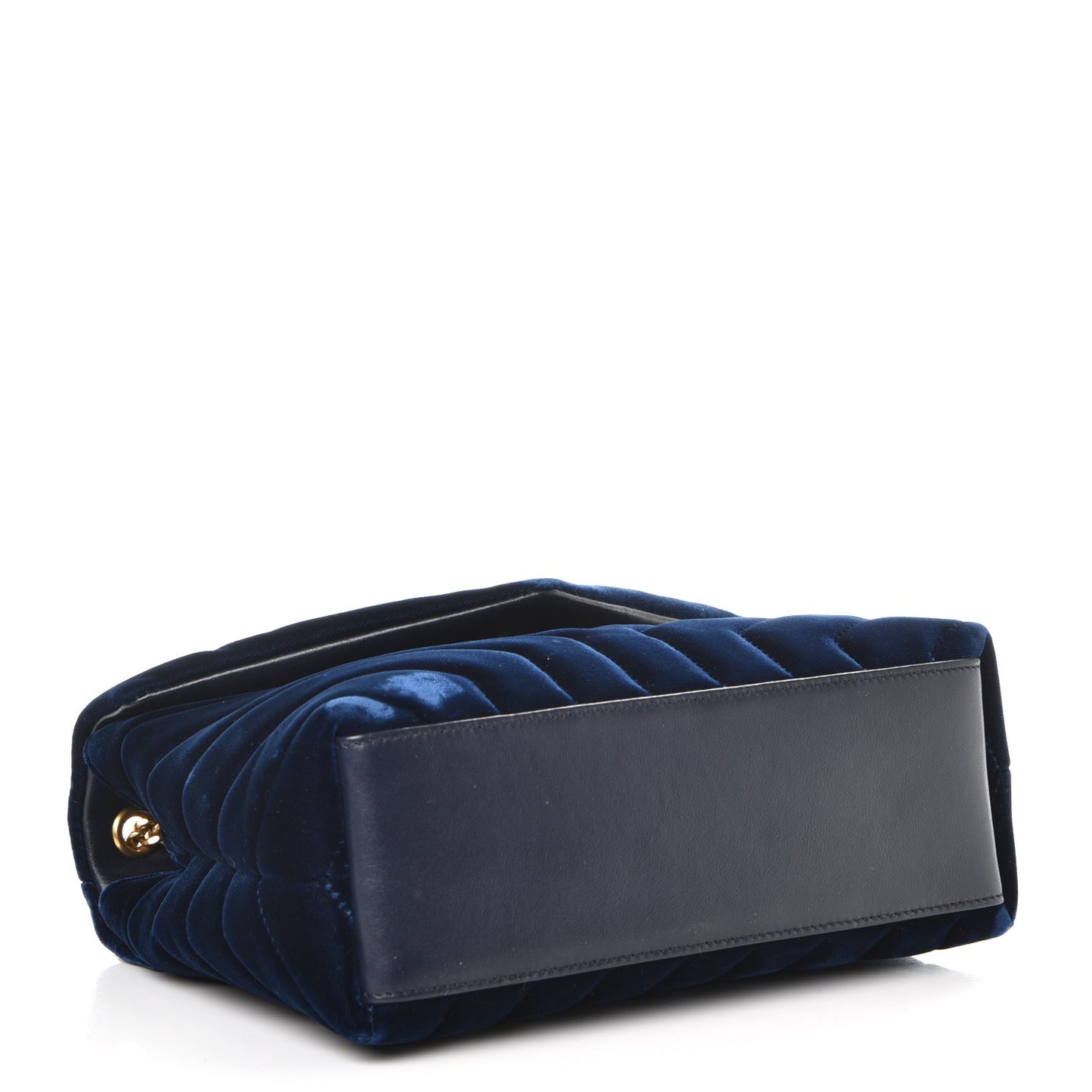 Velvet Y Quilted Monogram Small Loulou Chain Satchel Medium Blue