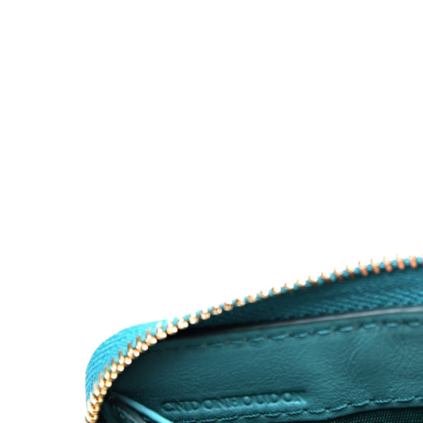 Patent London Compact Zip Around Wallet Aqua Green