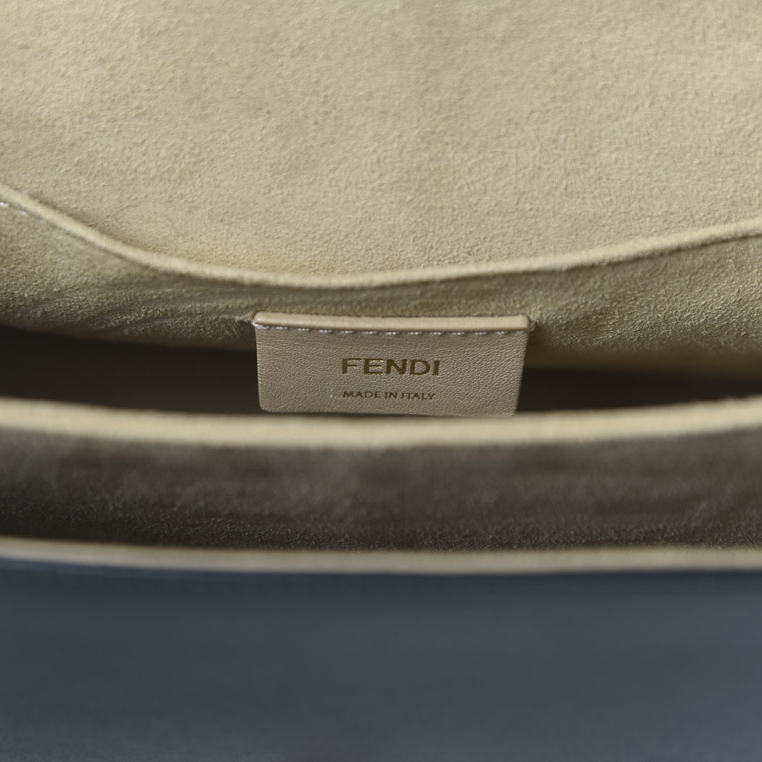 Fendi Vitello Liberty Bi-Color FF 1974 Embossed Kan I Shoulder Bag Black Maya 9 of 11