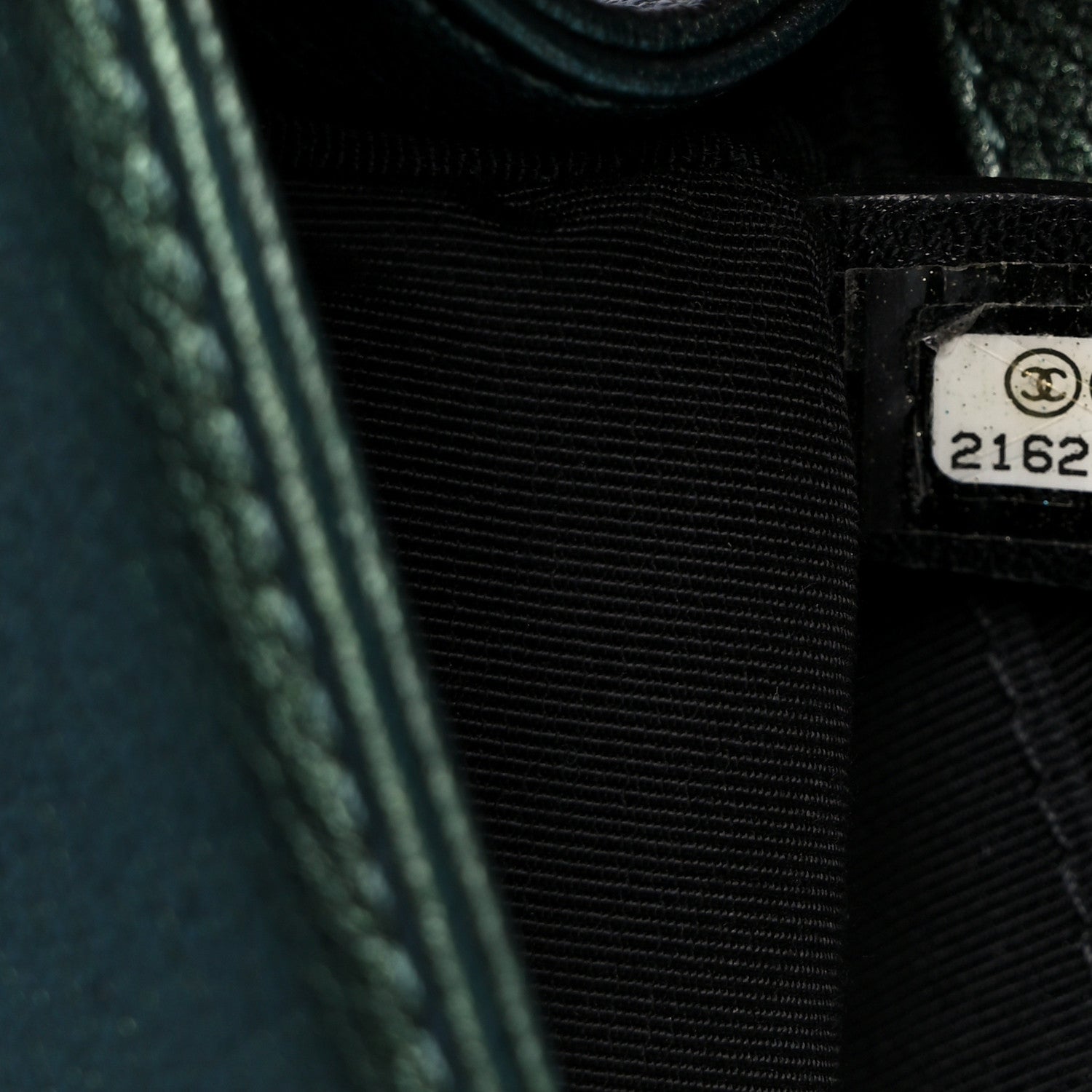 Chanel Iridescent Goatskin Quilted Medium Boy Flap Green 7 of 10