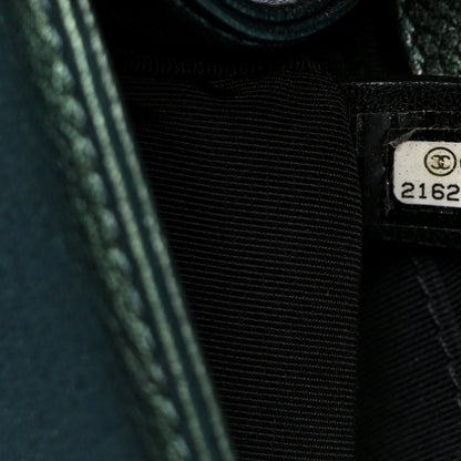 Chanel Iridescent Goatskin Quilted Medium Boy Flap Green 7 of 10