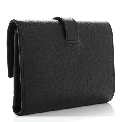 Loewe Grained Calfskin Small Vertical Wallet Black 3 of 10