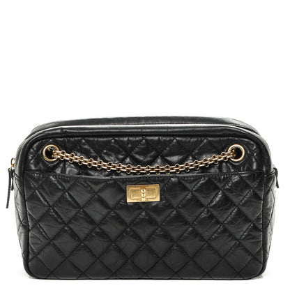 Chanel Aged Calfskin Quilted Medium Reissue Camera Case Black 1 of 8