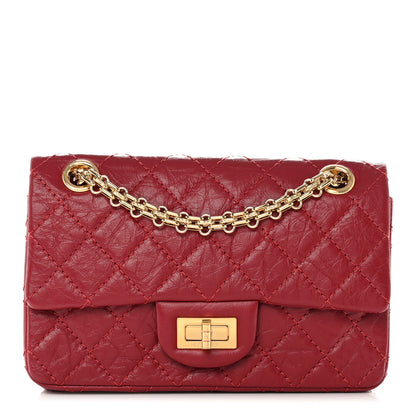 Chanel Aged Calfskin Quilted 2.55 Reissue Mini Flap Red 1 of 11