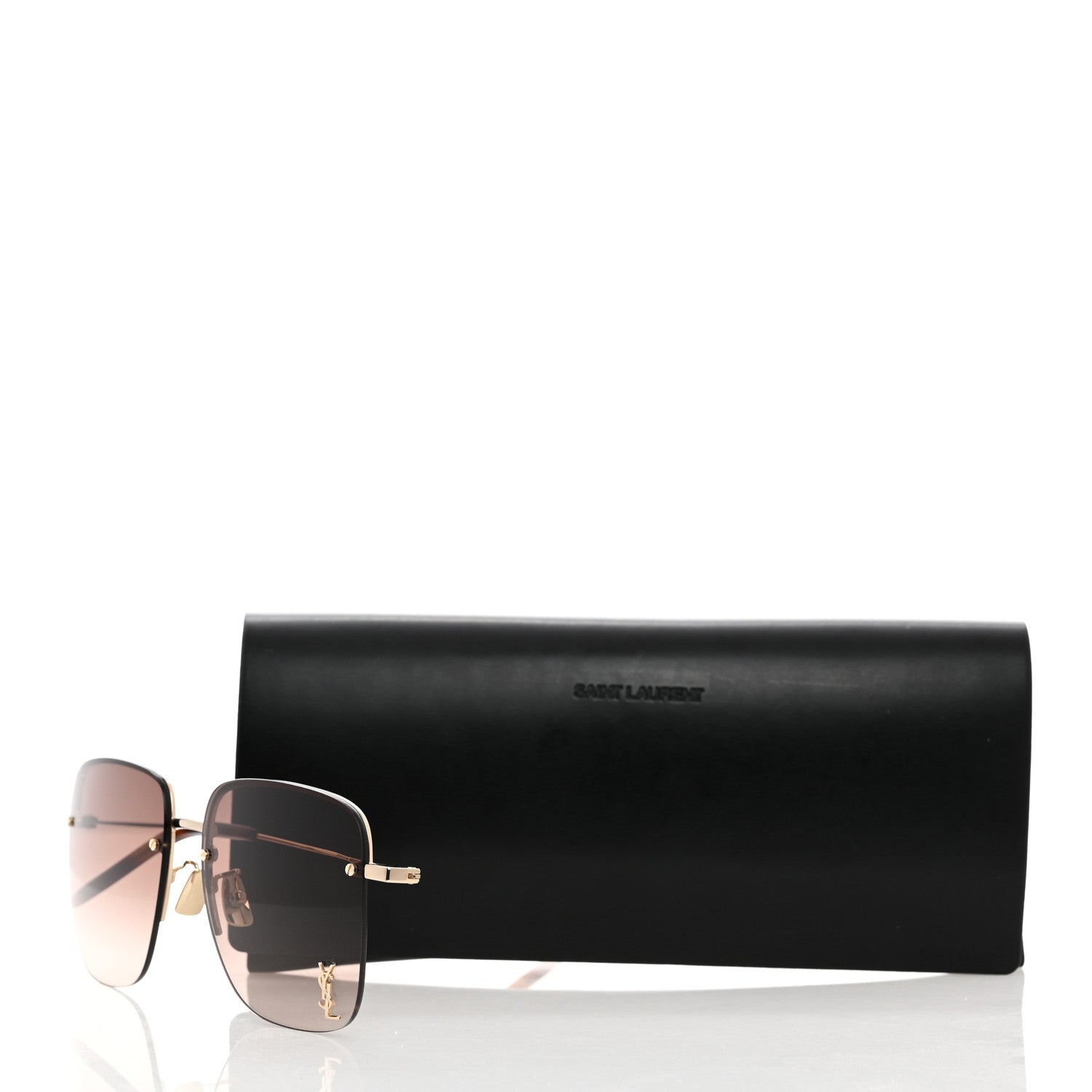 Saint Laurent Metal SL 312 M Sunglasses Gold 8 of 8