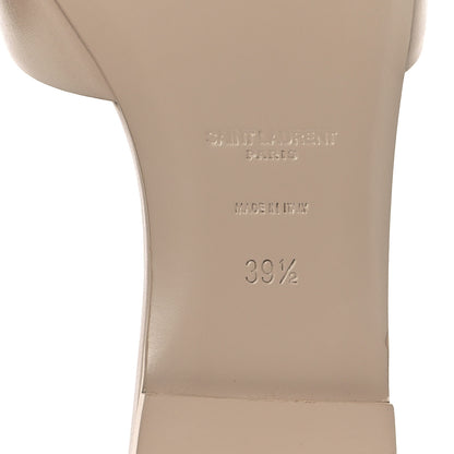 Saint Laurent Calfskin Tribute 05 Slide Sandals 39.5 Dark Beige 7 of 10