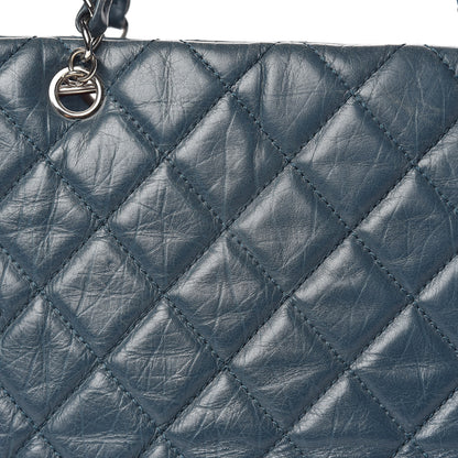 Chanel Aged Calfskin Quilted Large Cotton Club Tote Blue 10 of 20