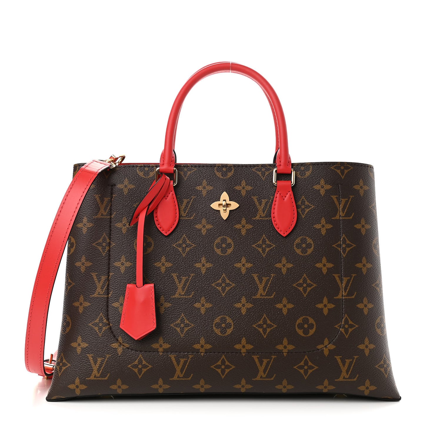 Monogram Flower Tote Coquelicot