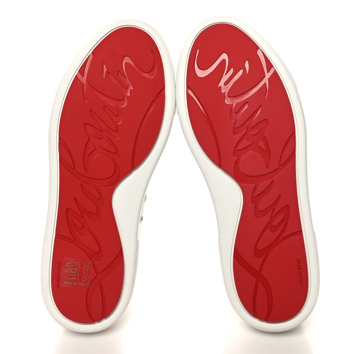 Christian Louboutin Calfskin Vieira Flat Sneakers 38.5 White Loubi 5 of 9