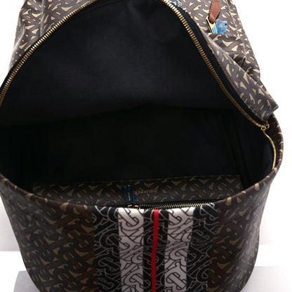 Burberry E-Canvas Monogram Stripe Backpack Bridle Brown 5 of 9