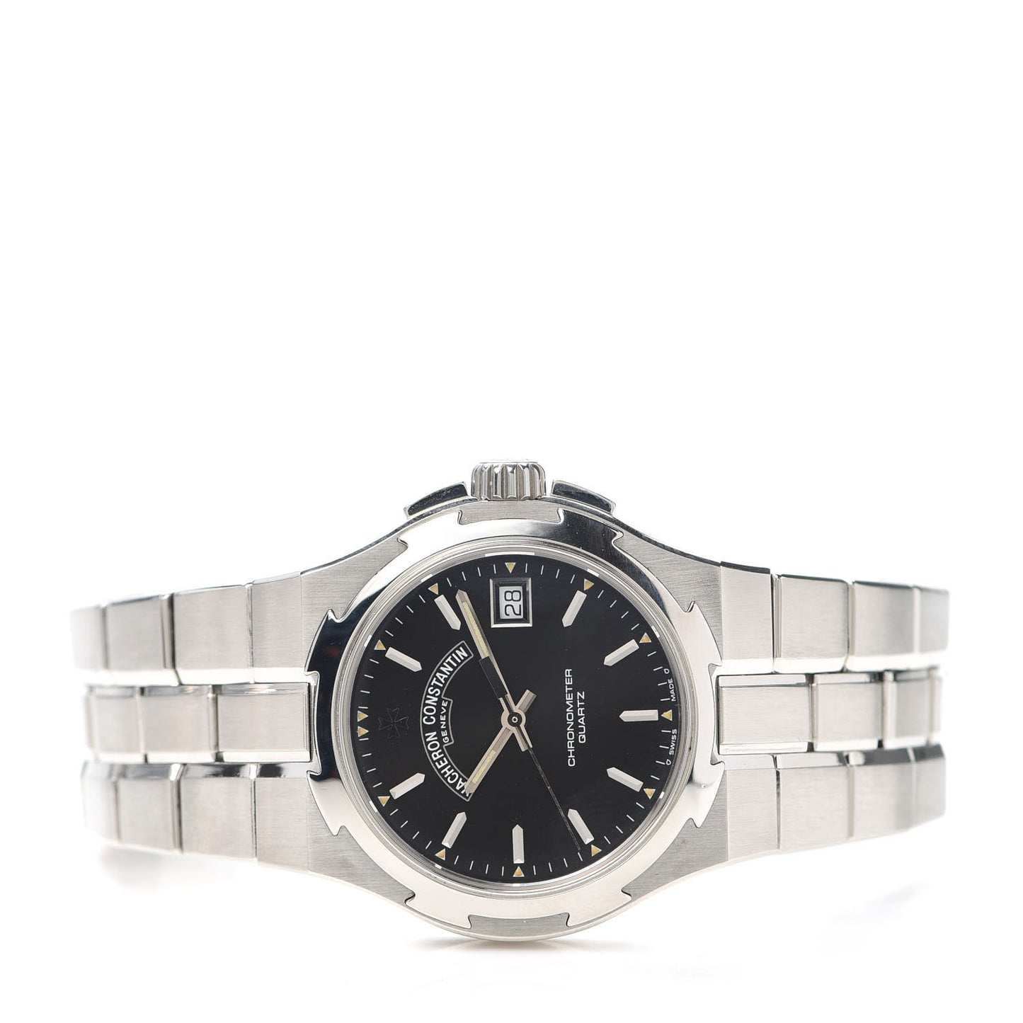 Stainless Steel 35mm Overseas Quartz Watch Black 72050