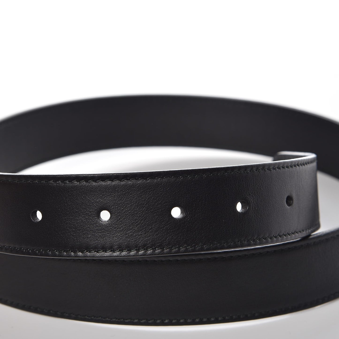 Moon Calfskin Double G 30mm Belt 105 42 Black