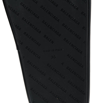 Balenciaga Smooth Nappa Logo Rise Platform Sandals 38 Black White 8 of 10