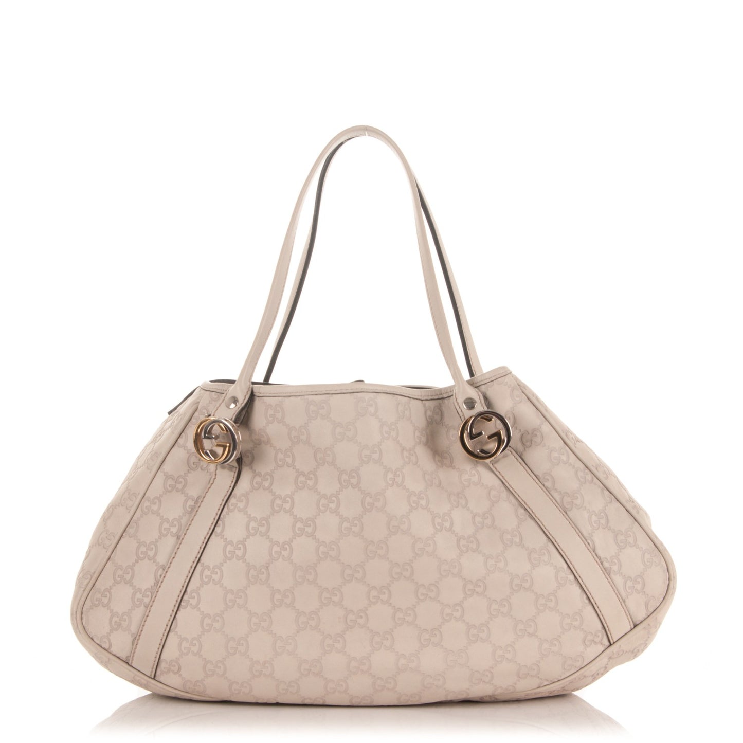 Guccissima Medium Twins Shoulder Bag Off White