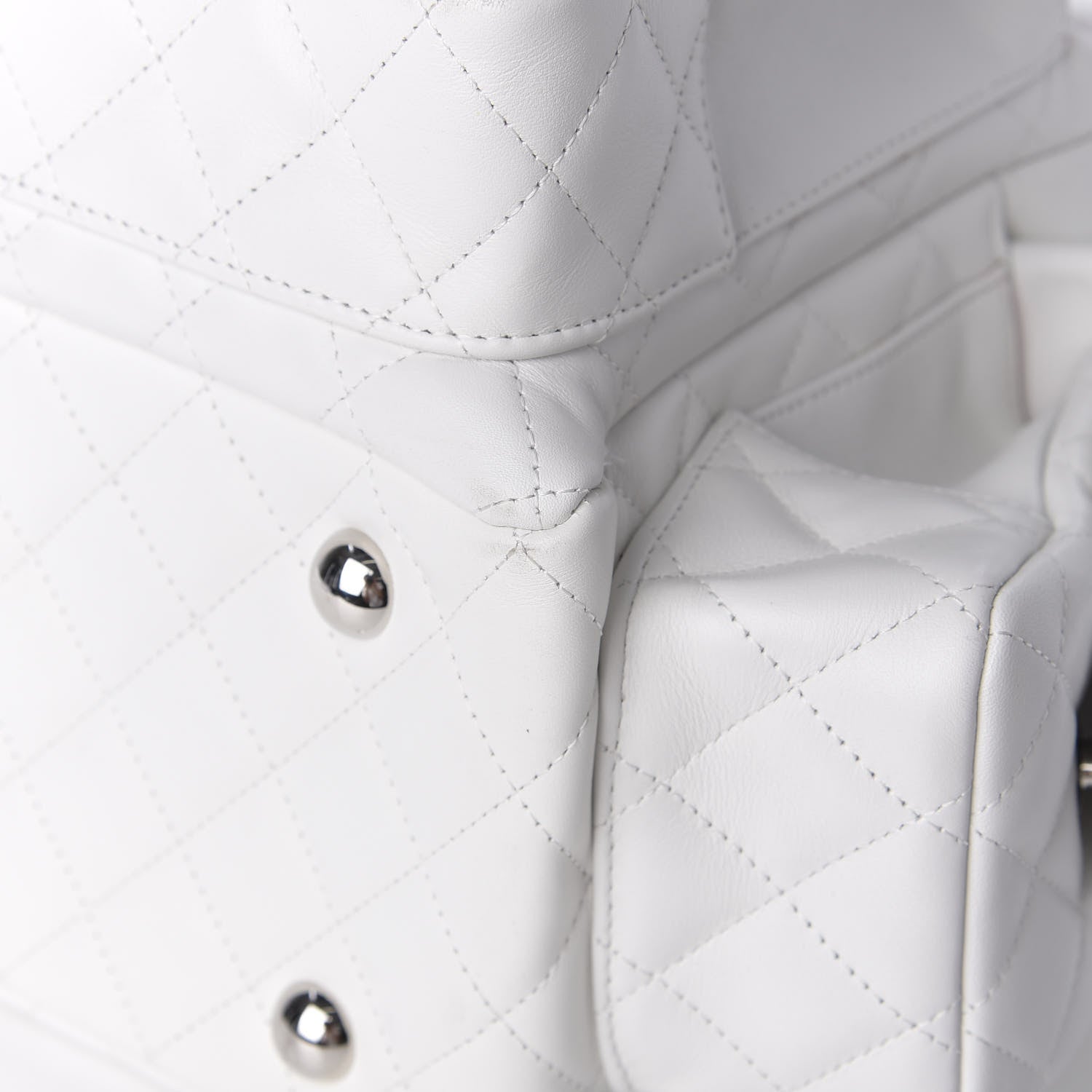 Chanel Calfskin Quilted Large Cambon Multipocket Reporter White 22 of 22