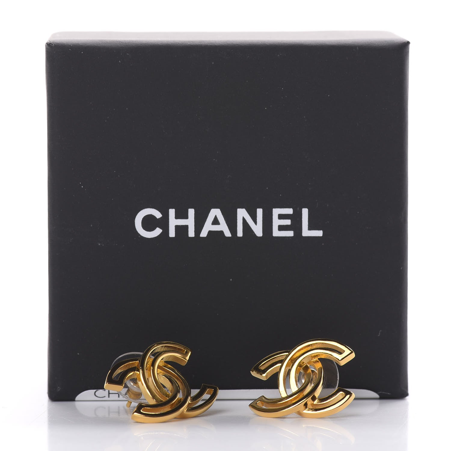 Chanel Metal Obazine CC Earrings Gold 5 of 5