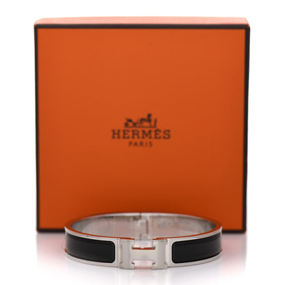 Hermes Enamel Narrow Clic Clac H Bracelet GM Black 4 of 4