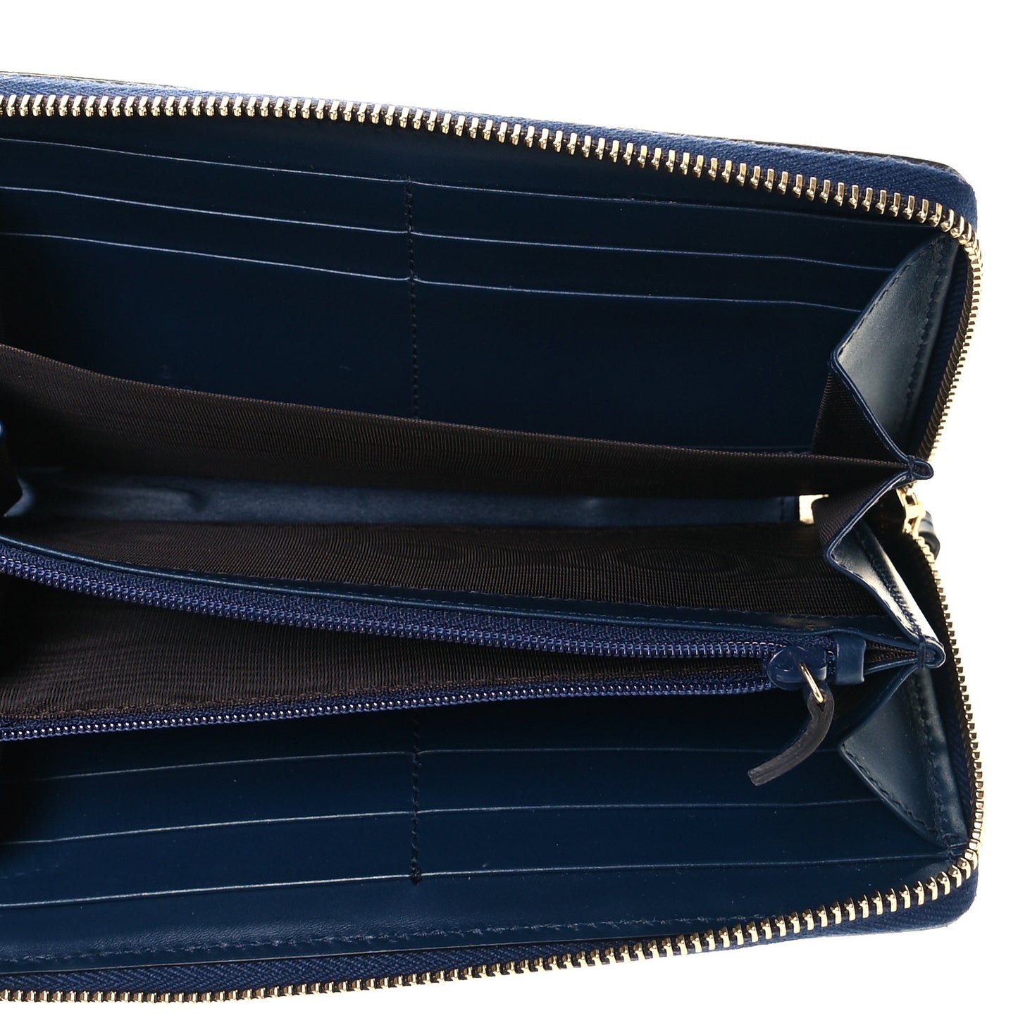 Guccissima Zip Around Wallet Blue