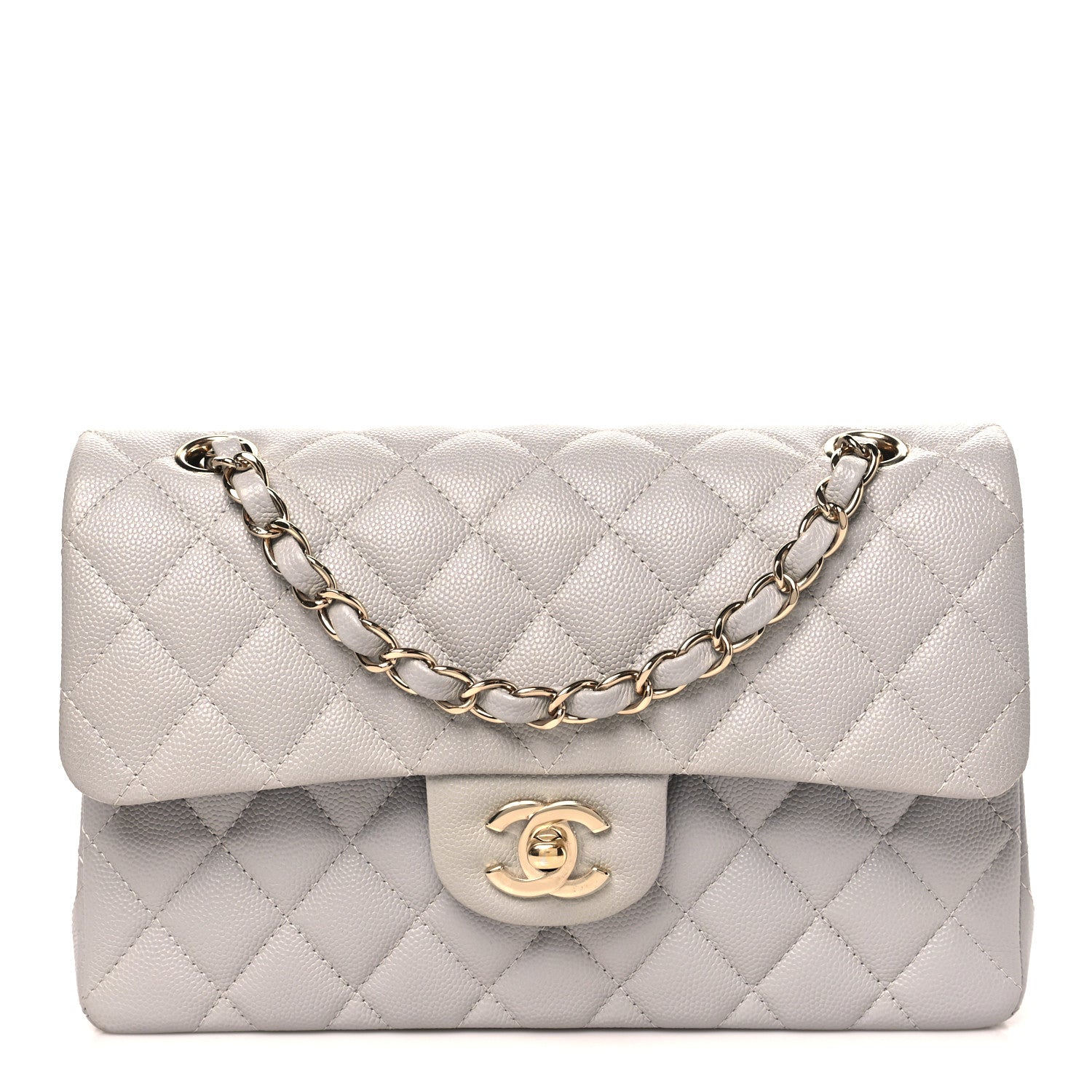Chanel Caviar Quilted Small Double Flap Grey 1 of 11