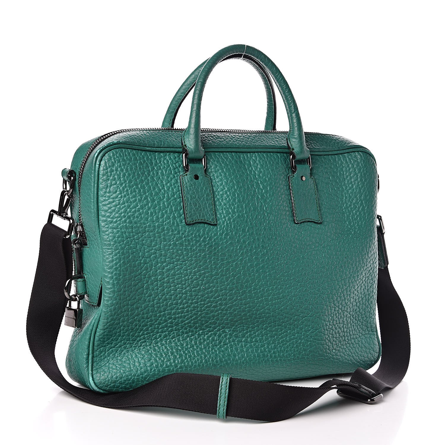 Burberry Signature Grain Briefcase Green 3 of 18