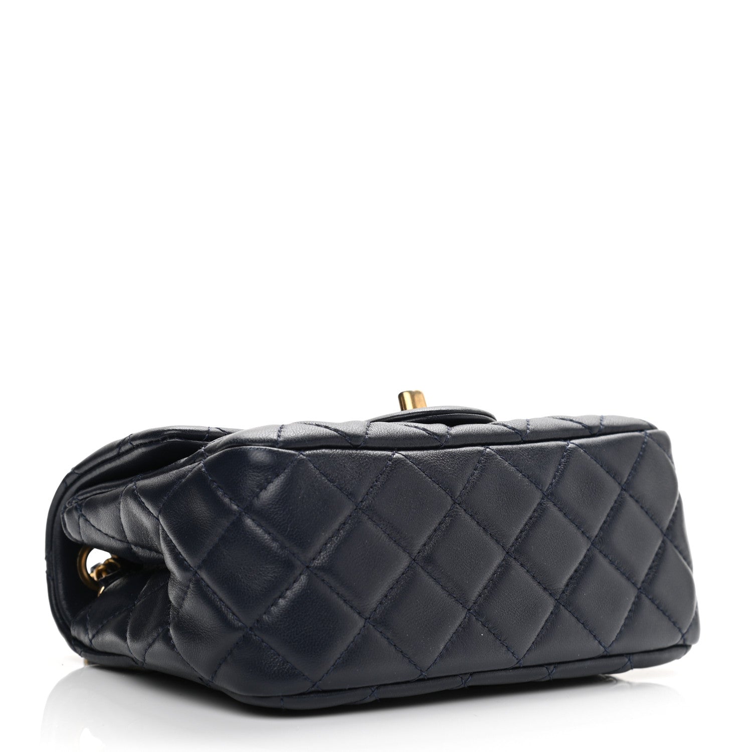 Chanel Lambskin Quilted Mini Pearl Crush Flap Navy Blue 4 of 10