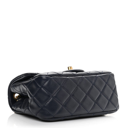 Chanel Lambskin Quilted Mini Pearl Crush Flap Navy Blue 4 of 10