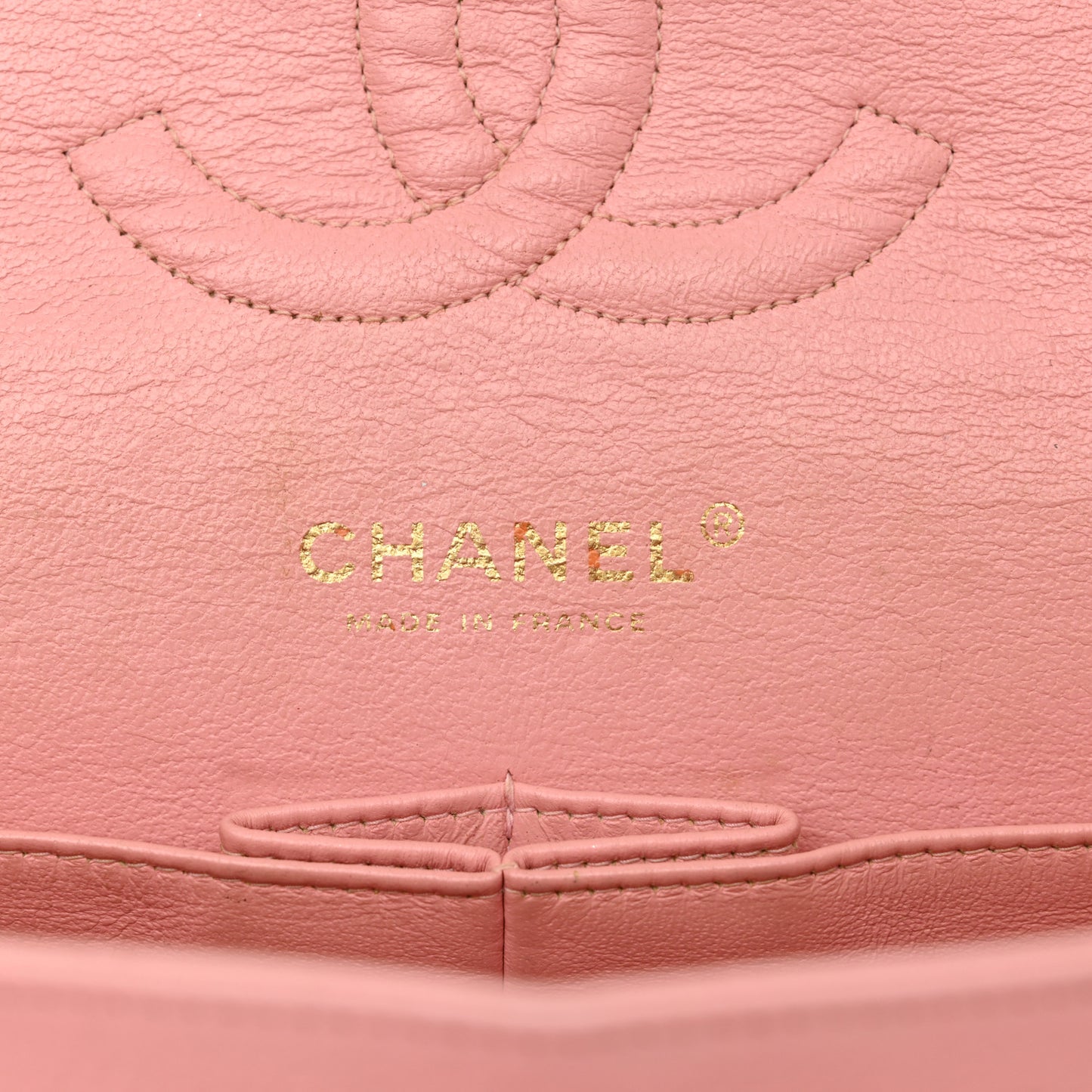 Caviar Quilted Medium Double Flap Pink