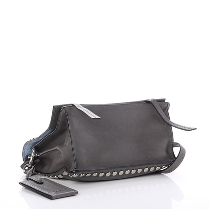 Prada Glace Calf Studded Etiquette Flap Marmo Astrale 4 of 8