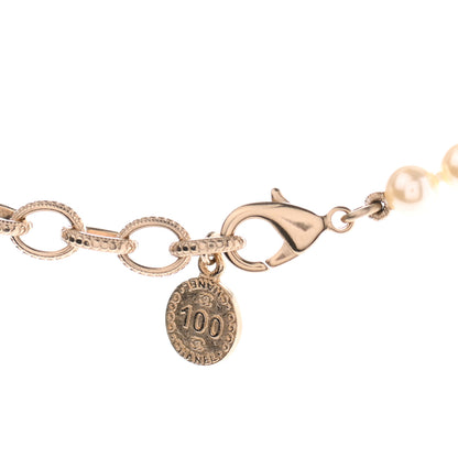 Chanel Pearl CC 100th Anniversary Necklace Light Gold 4 of 5