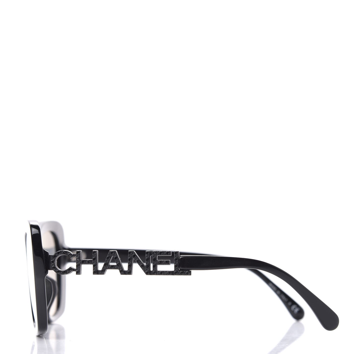 Acetate Strass Square Sunglasses 5422 Black