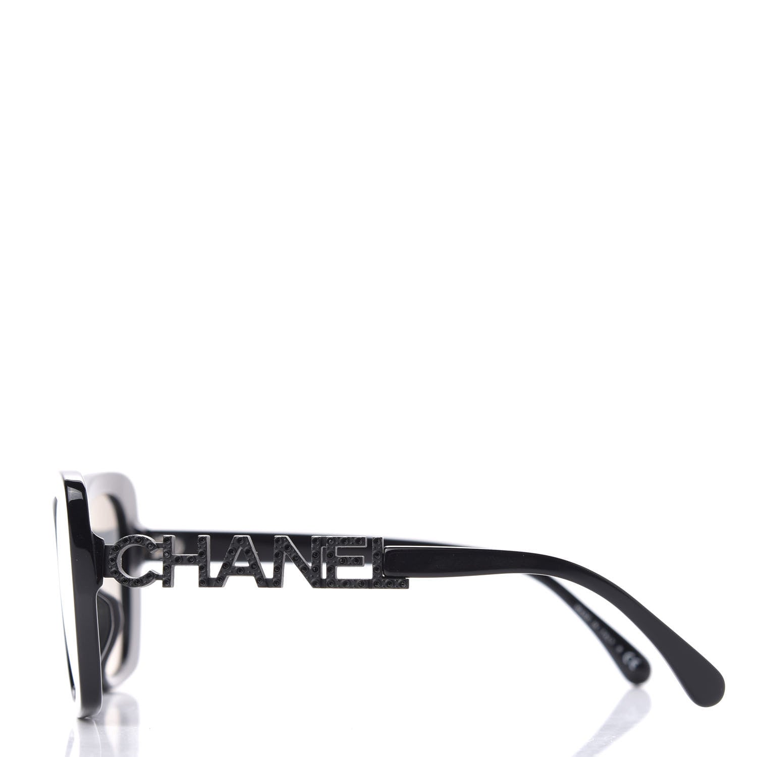 Chanel Acetate Strass Square Sunglasses 5422 Black 3 of 8