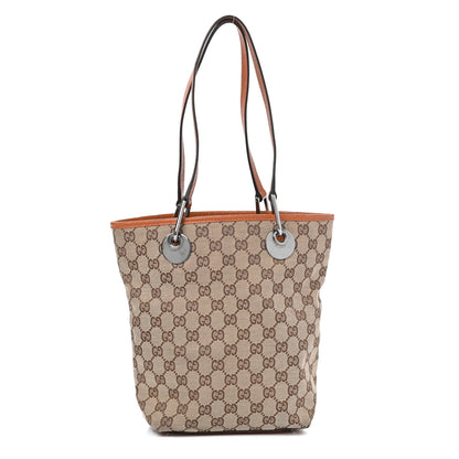Gucci Monogram Small Eclipse Tote Orange 1 of 8
