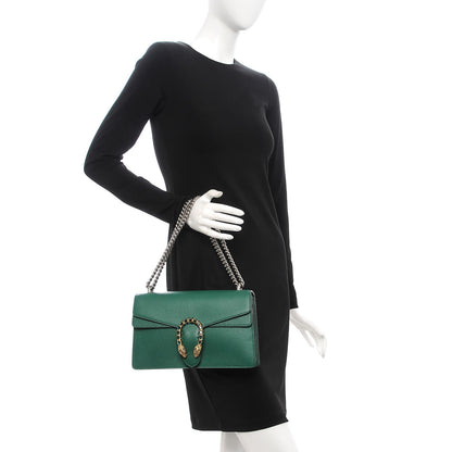 Gucci Pebbled Calfskin Small Dionysus Shoulder Bag Emerald 2 of 8