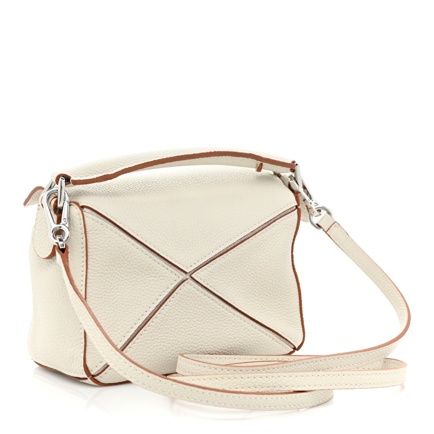 Calfskin Mini Puzzle Bag Soft White