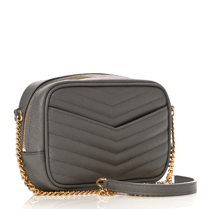 Saint Laurent Grain De Poudre Matelasse Monogram Mini Lou Camera Bag Fog 2 of 9