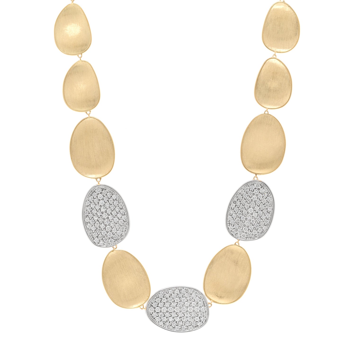 Marco Bicego 18K Yellow White Gold Diamond Lunaria Necklace 1 of 4