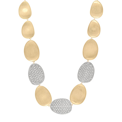 Marco Bicego 18K Yellow White Gold Diamond Lunaria Necklace 1 of 4