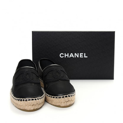 Chanel Mesh Grosgrain CC Espadrilles 41 Black 10 of 10