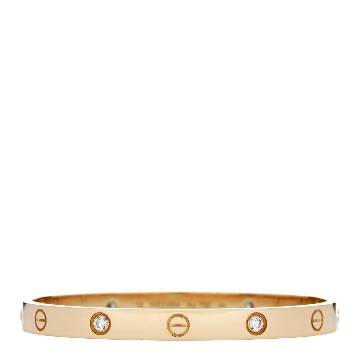 18K Yellow Gold 4 Diamond LOVE Bracelet 18