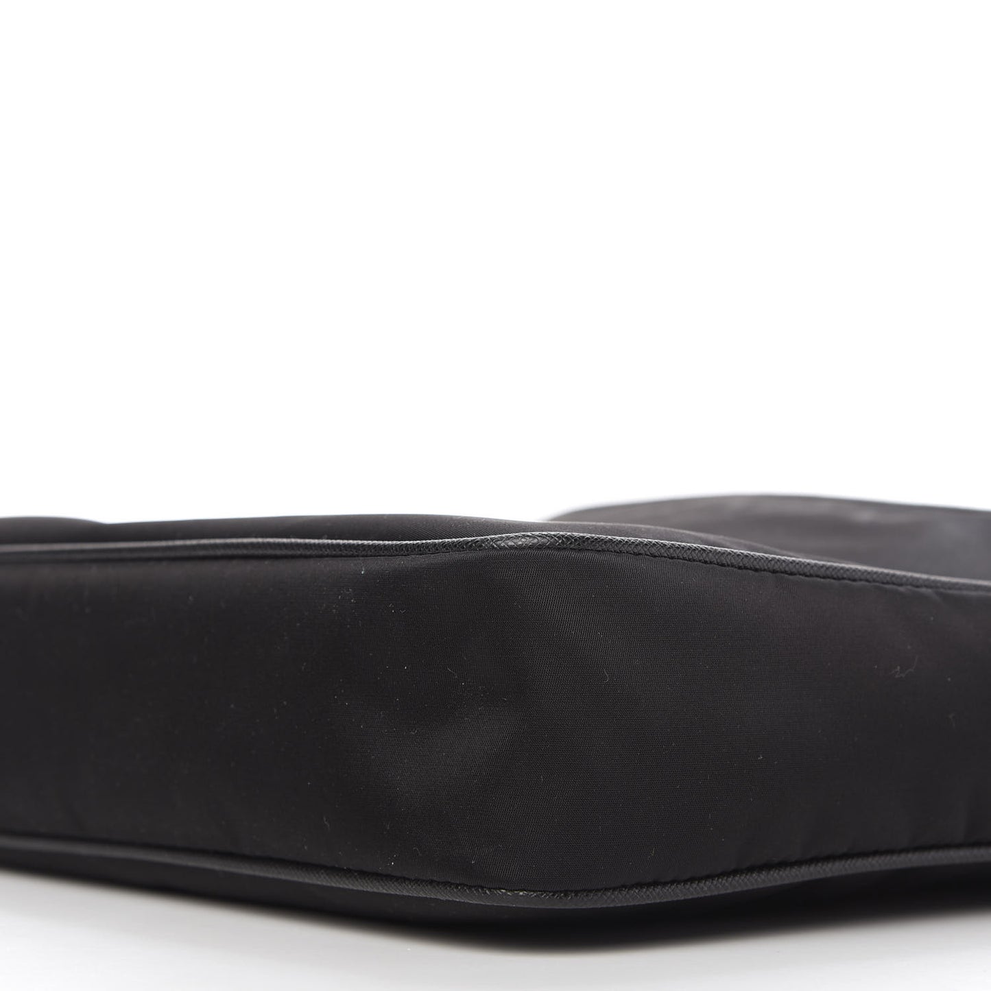 Nylon Saffiano Flat Messenger Bag Black