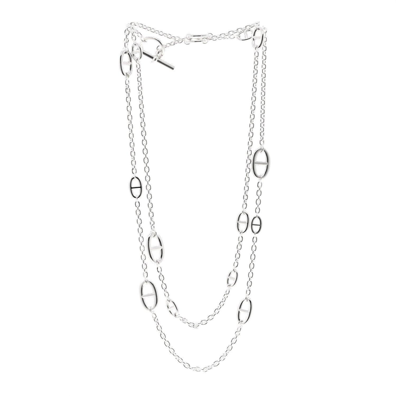 Hermes Sterling Silver Farandole Necklace 120 3 of 6