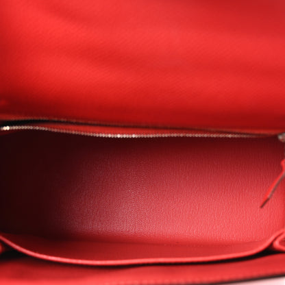 Hermes Epsom Kelly Sellier 25 Rouge Casaque 5 of 10