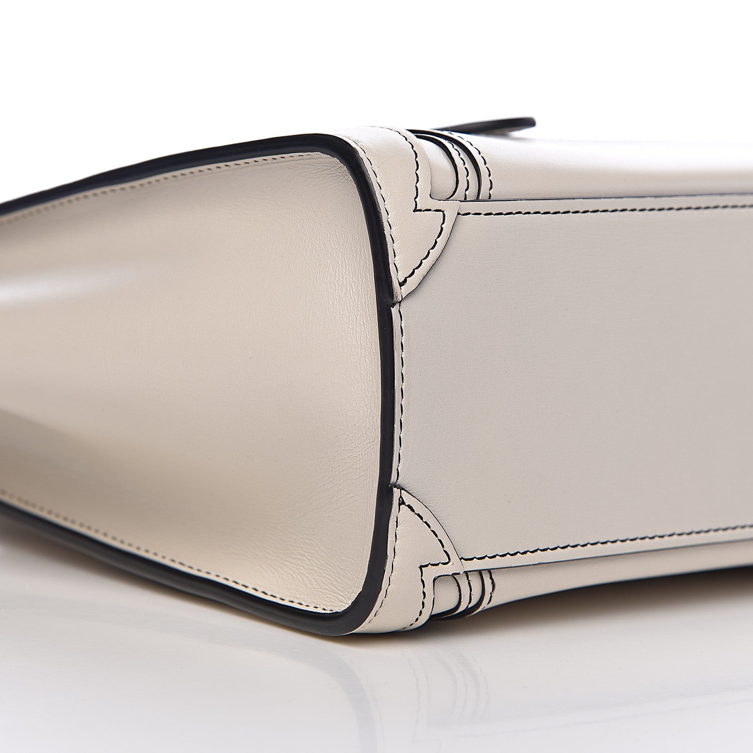 Celine Satin Calfskin Nano Debossed Luggage White 8 of 10