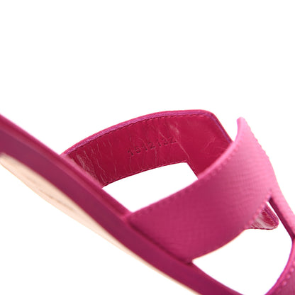 Hermes Epsom Oran Sandals 35.5 Rose Pourpre 8 of 11