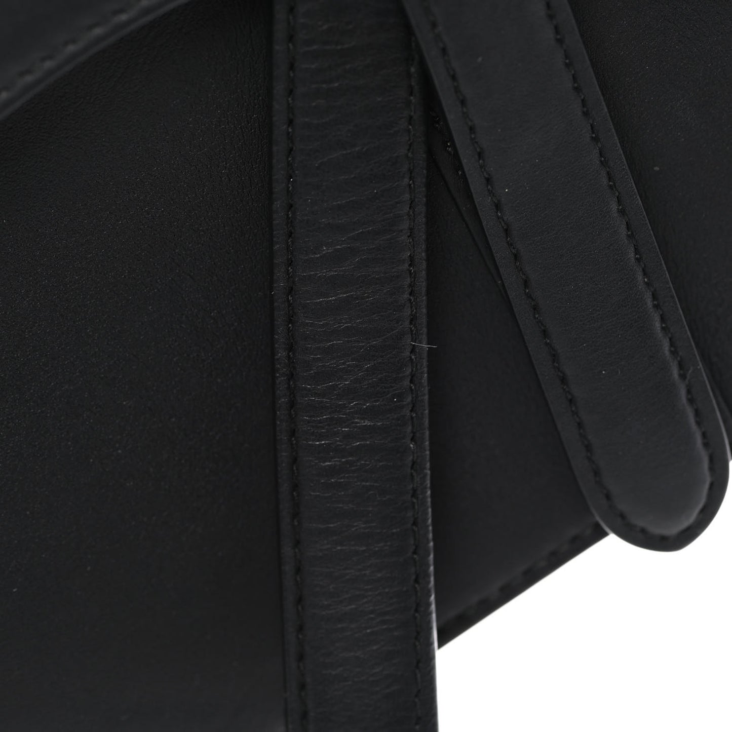 Ultra Matte Calfskin Mini Saddle Bag Black