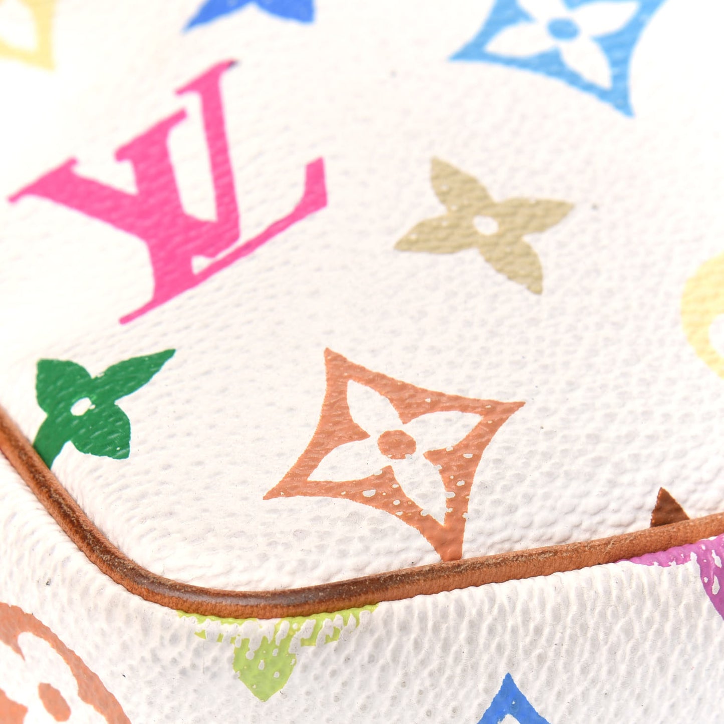 Monogram Multicolor Pochette Accessories White
