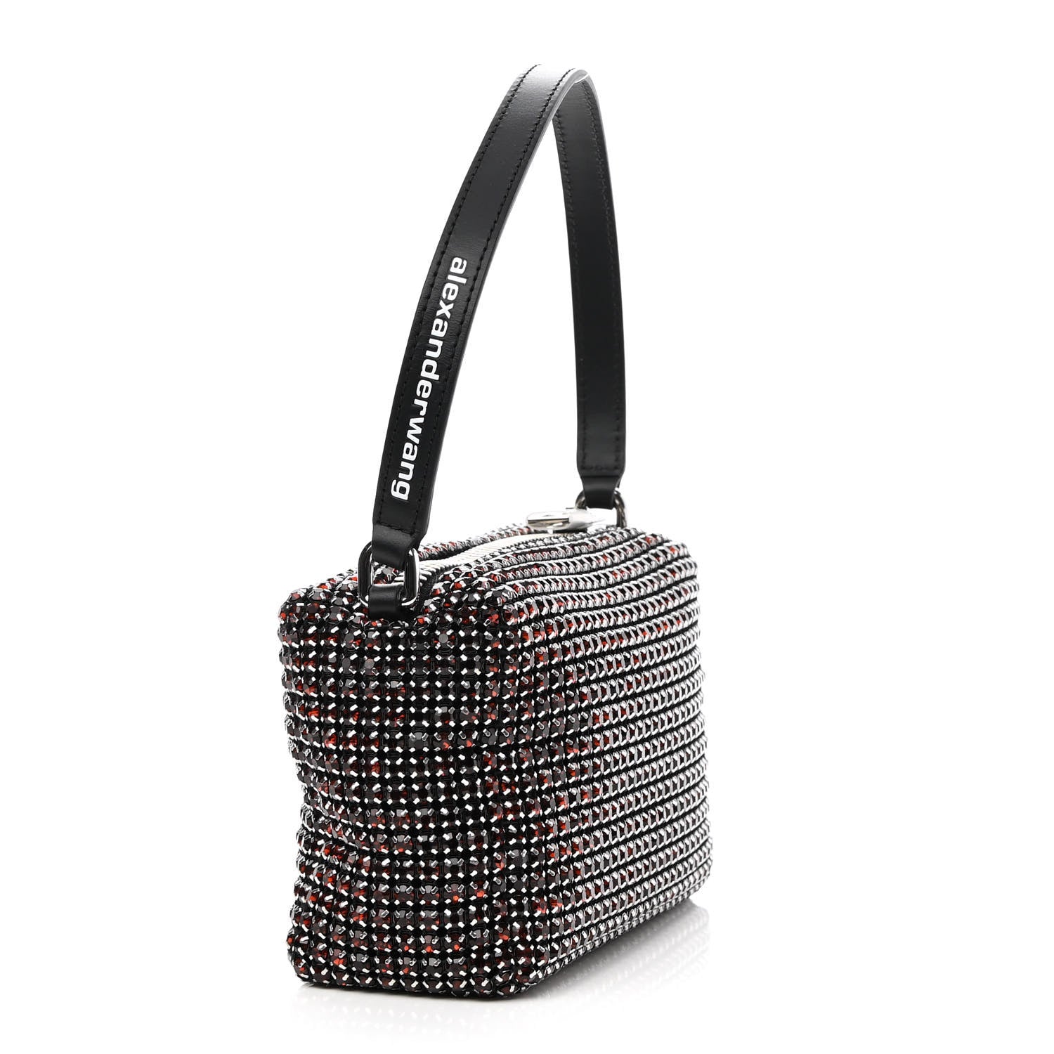Alexander Wang Mesh Crystal Rhinestone Mini Heiress Pouch Cola 3 of 8