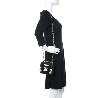 Louis Vuitton Lizard Mini Twist Shoulder Bag Black 2 of 11