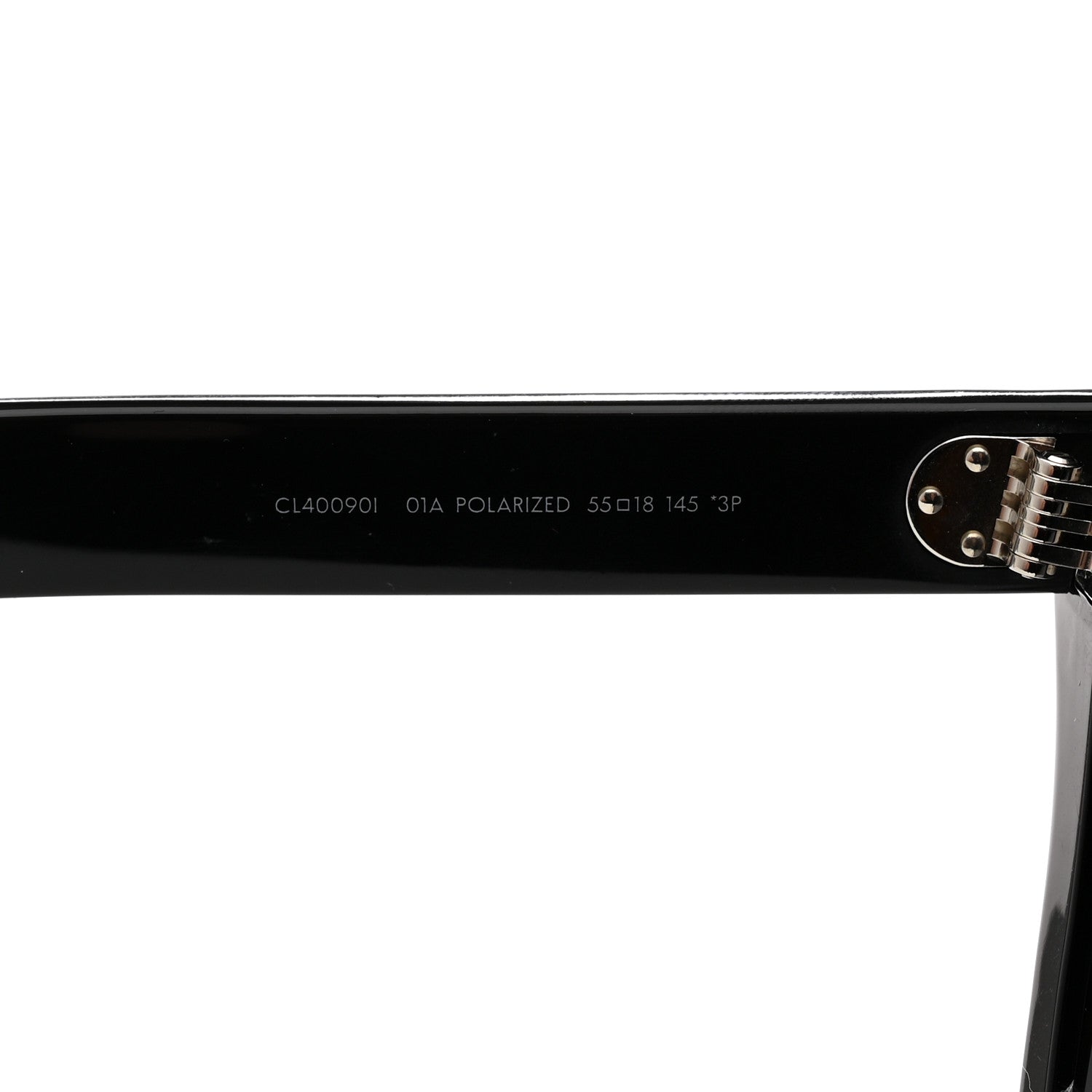 Celine Acetate Polarized Square Sunglasses CL40090I Black 5 of 7