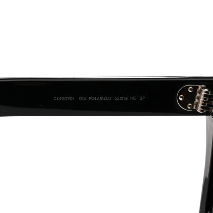 Celine Acetate Polarized Square Sunglasses CL40090I Black 5 of 7